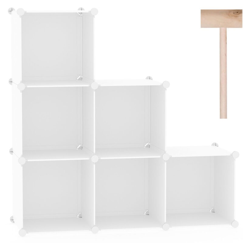 C&AHOME Plastic 6-Cube Milky UPCS06M