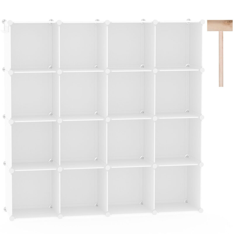 C&AHOME Plastic 16-Cube Milky UPCS16M
