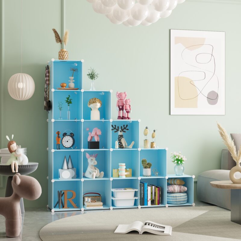 C&AHOME Plastic 16-Cube Blue UPCS16L - Image 3