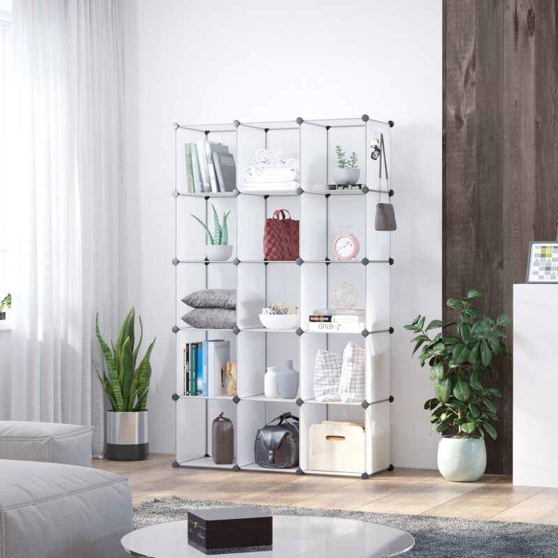 C&AHOME Plastic 16-Cube Transparent SUM3016W - Image 4