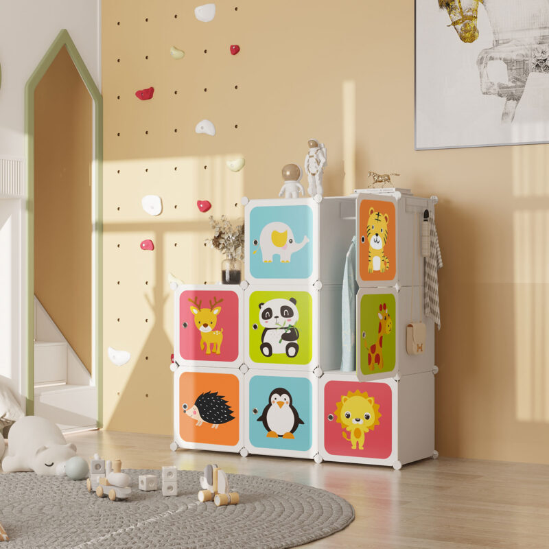 C&AHOME Kids Cartoon 8-Cube Storage Milky - Image 5