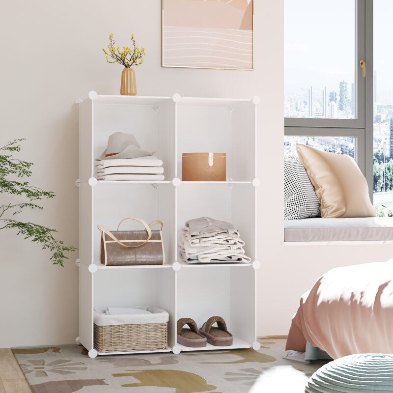 C&AHOME Plastic 6-Cube Milky UPCS06M - Image 3