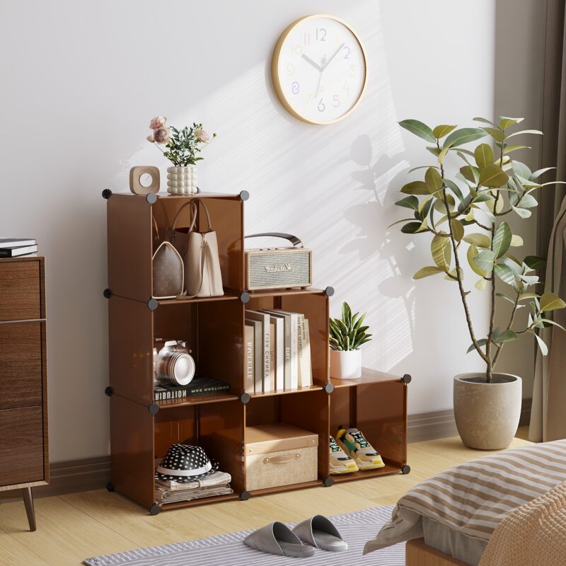 C&AHOME Plastic 6-Cube Cocoa UPCS06C - Image 2