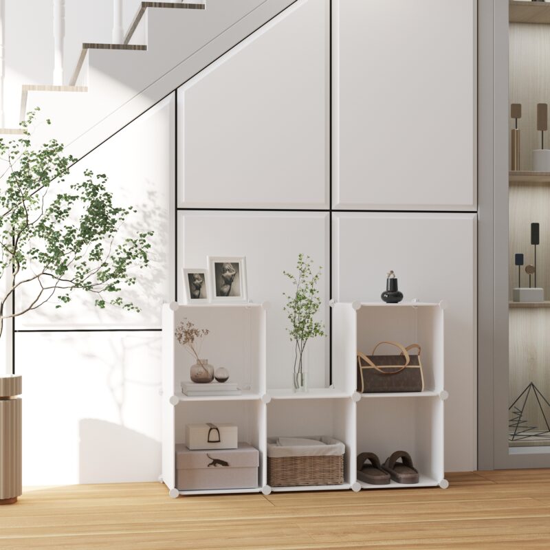 C&AHOME Plastic 6-Cube Milky UPCS06M - Image 4