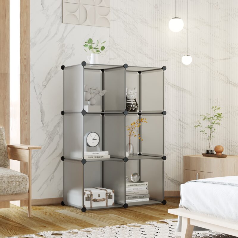 C&AHOME Plastic 6-Cube Grey UPCS06G - Image 3