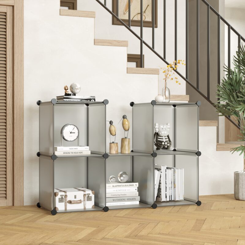 C&AHOME Plastic 6-Cube Grey UPCS06G - Image 4