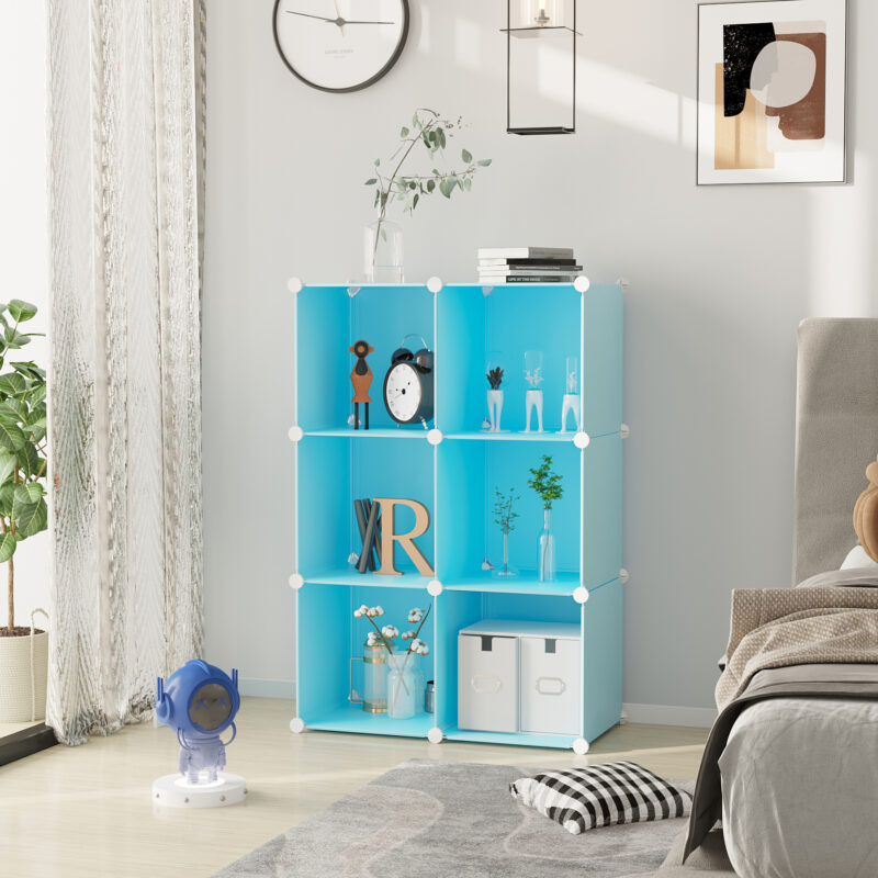 C&AHOME Plastic 6-Cube Blue UPCS06L - Image 3
