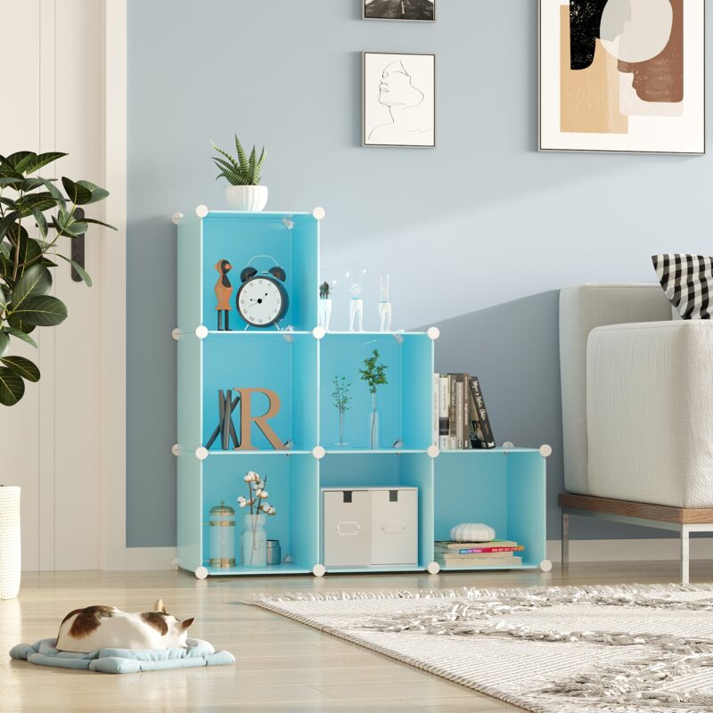 C&AHOME Plastic 6-Cube Blue UPCS06L - Image 2