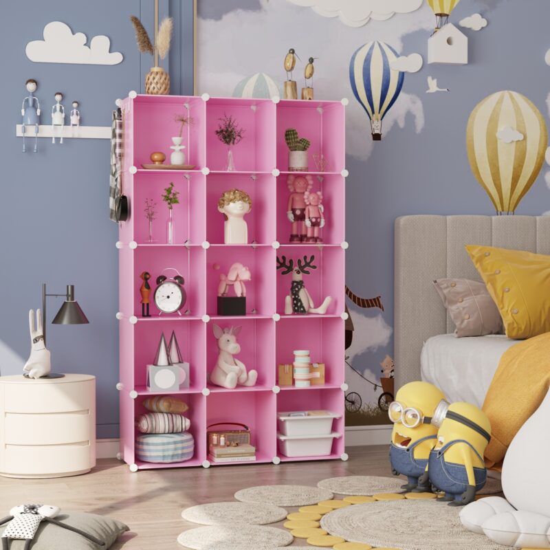 C&AHOME Plastic 16-Cube Pink UPCS16P - Image 4