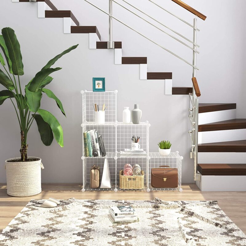 C&AHOME Wire Cube Storage, 6 - Cube Organizer Metal C Grids, White, TWJ3006A - Image 2