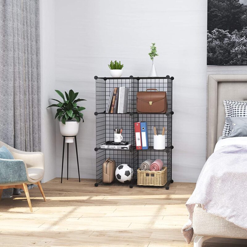 C&AHOME Wire Cube Storage, 6 - Cube Organizer Metal C Grids, Black, TWJ3006B - Image 3