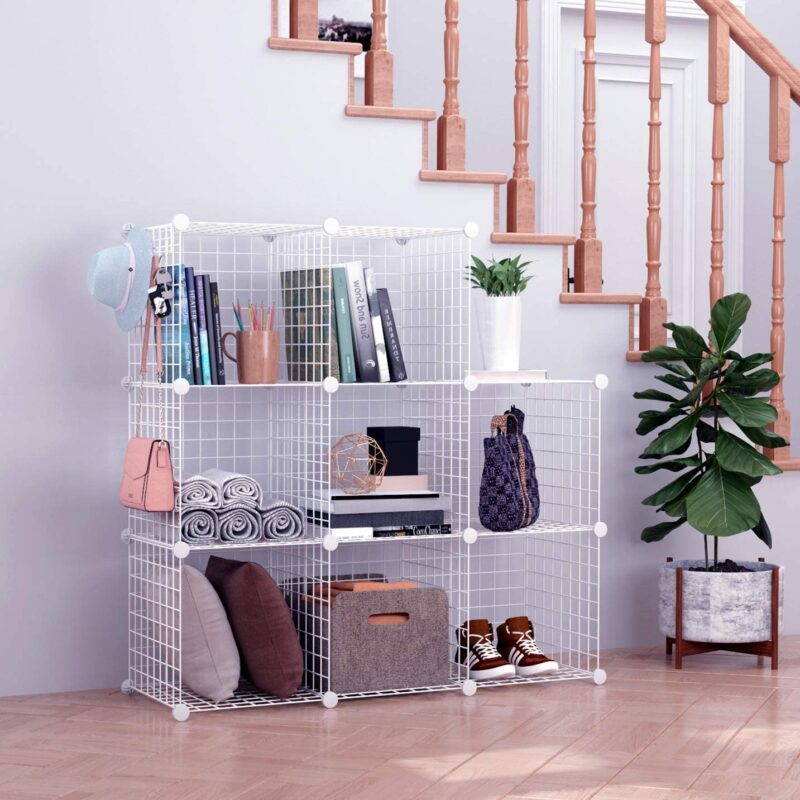 C&AHOME Wire Cube Storage, 8 – Cube Organizer Metal C Grids, White, TWJ3008A - Image 3