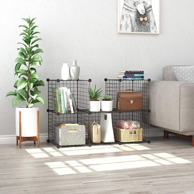 C&AHOME Wire Cube Storage, 6 - Cube Organizer Metal C Grids, Black, TWJ3006B - Image 4