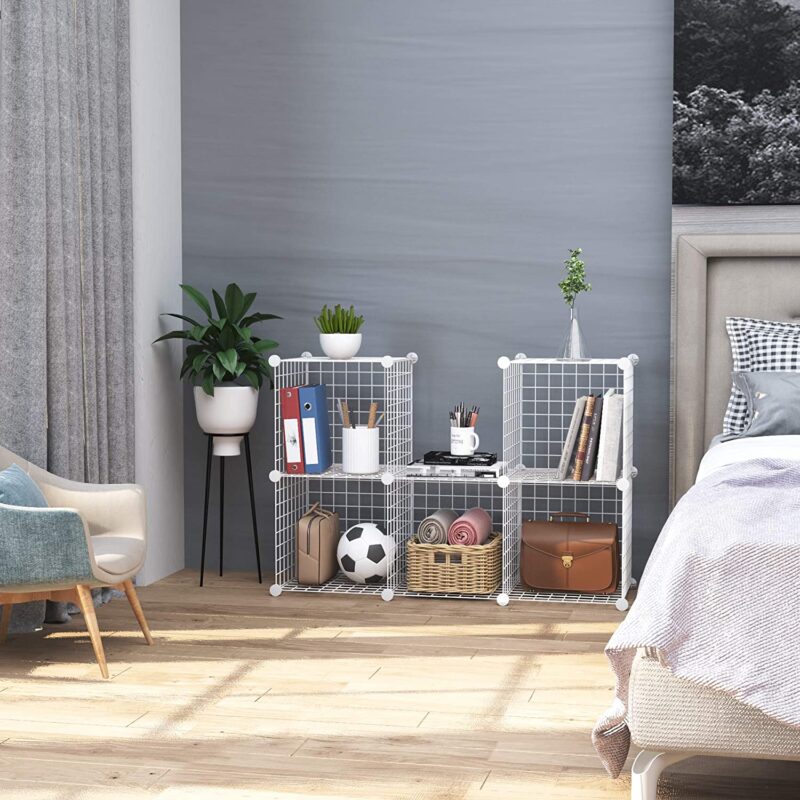 C&AHOME Wire Cube Storage, 6 - Cube Organizer Metal C Grids, White, TWJ3006A - Image 4