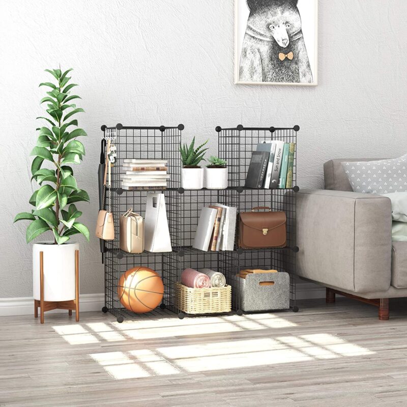 C&AHOME Wire Cube Storage, 8 – Cube Organizer Metal C Grids, Black, TWJ3008B - Image 4